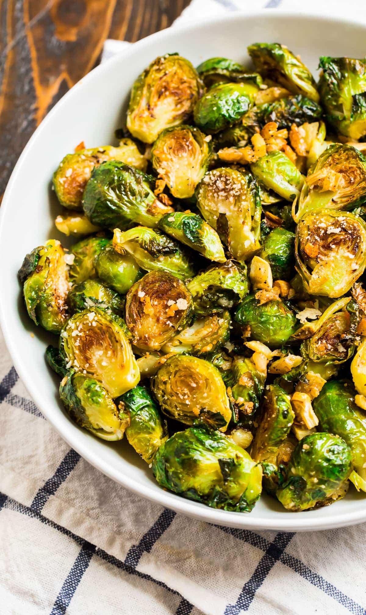 Chestnuts Charred Brussel Sprouts With Bacon Make Ahead Roasted Brussel Sprouts Shredded Sprouts With Bacon And