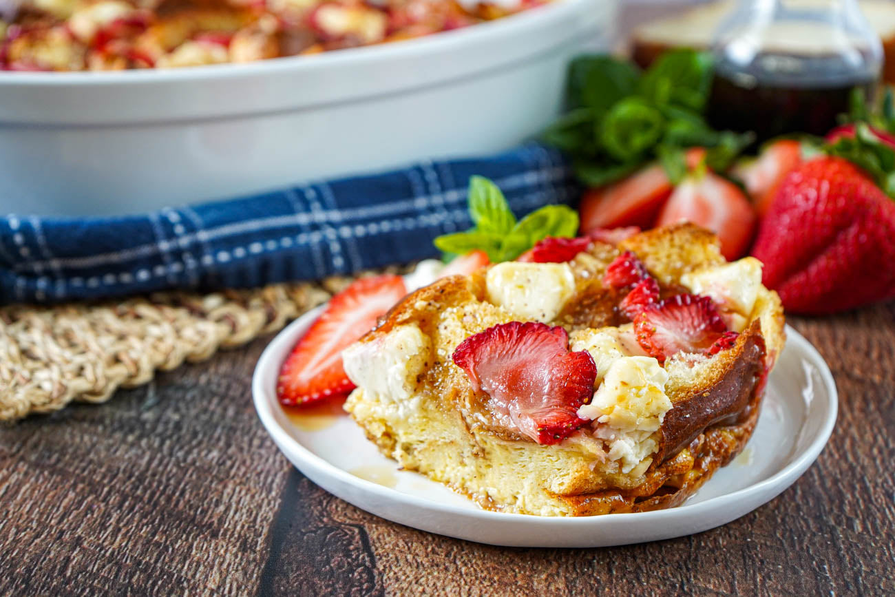 Strawberries & Cream French Toast Casserole