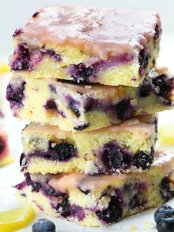 Blueberry Lemon Blondie Bars