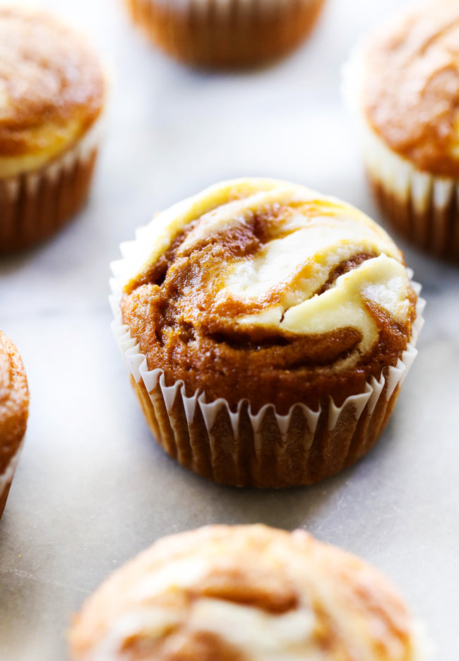 Pumpkin Cream Cheese Swirl Muffins
