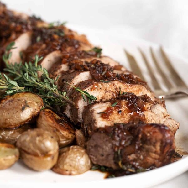 Balsamic Brown Sugar Glazed Pork Tenderloin