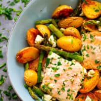 Greek Salmon w/ Potatoes